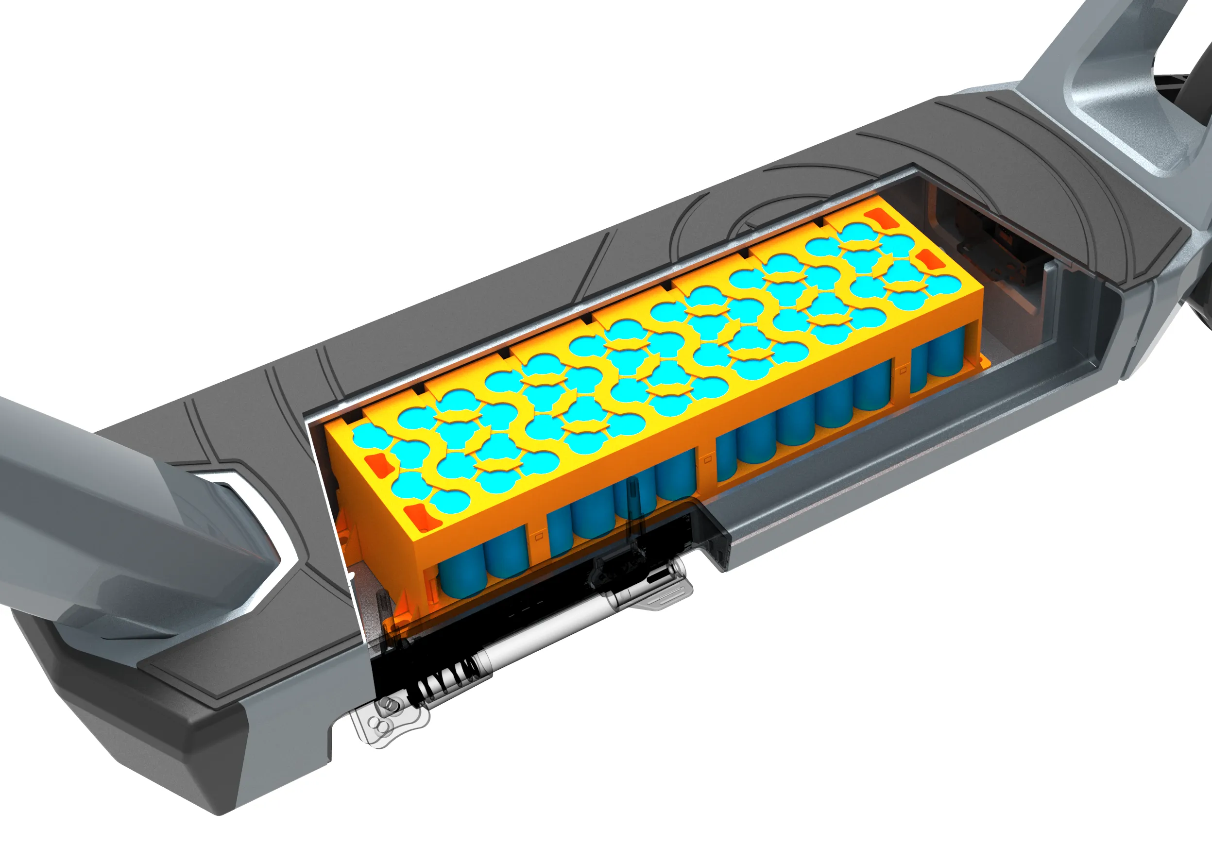 Batterie des ePF Elektrorollers – leistungsstarker und langlebiger Akku für hohe Reichweite und schnelle Ladezeit bei klappbarem E-Scooter mit Straßenzulassung
