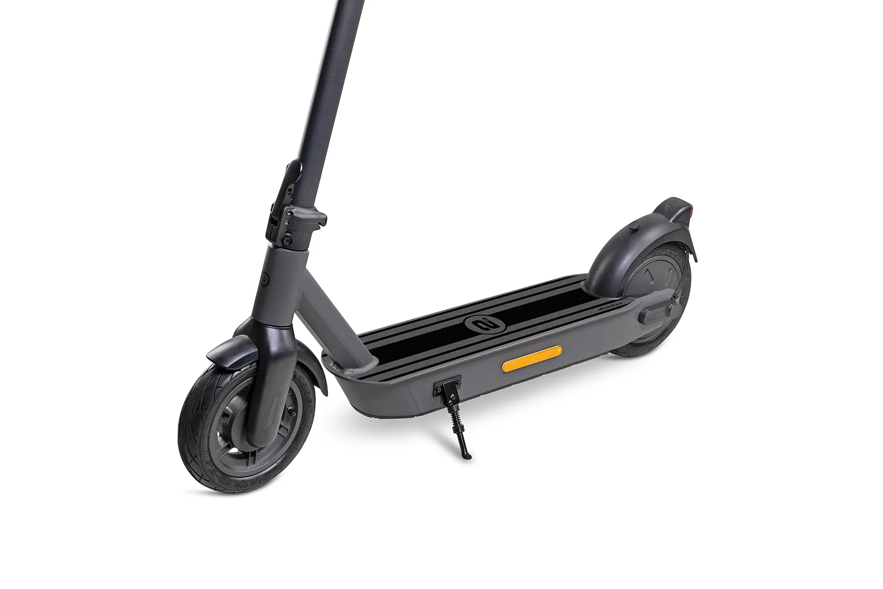 ePF-2_Roller-mit-Ständer ePF-2 Elektroroller mit ausgeklapptem Ständer – stabiler, klappbarer E-Scooter mit Straßenzulassung für komfortables Abstellen und alltagstaugliche Mobilität