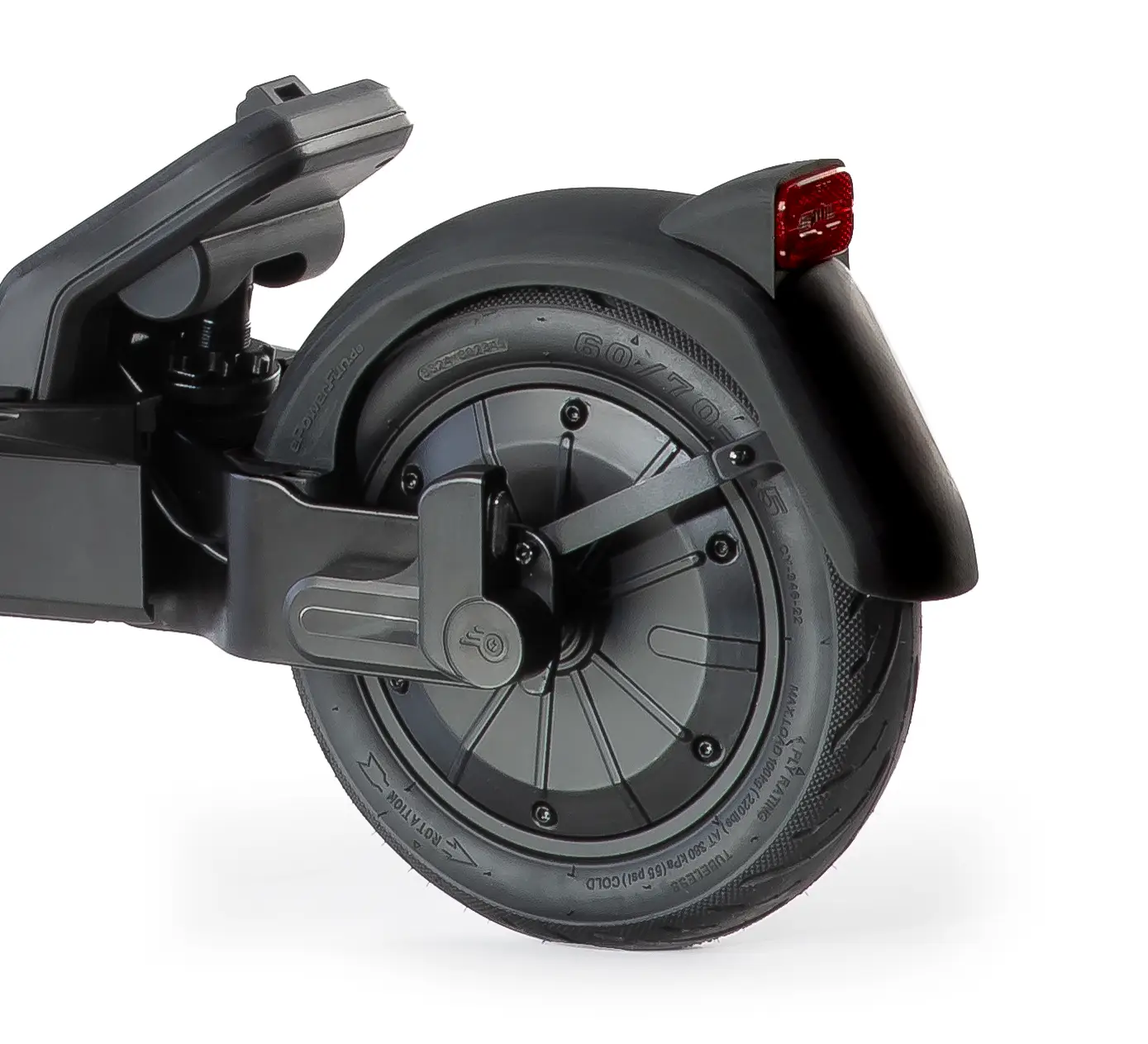 ePF-2-PRO_Motor_Hinterrad Kraftvoller Motor des ePF-2 PRO E-Scooters – leistungsstarker Nabenmotor für starke Beschleunigung, hohe Wattzahl und effizienten Antrieb im urbanen Verkehr