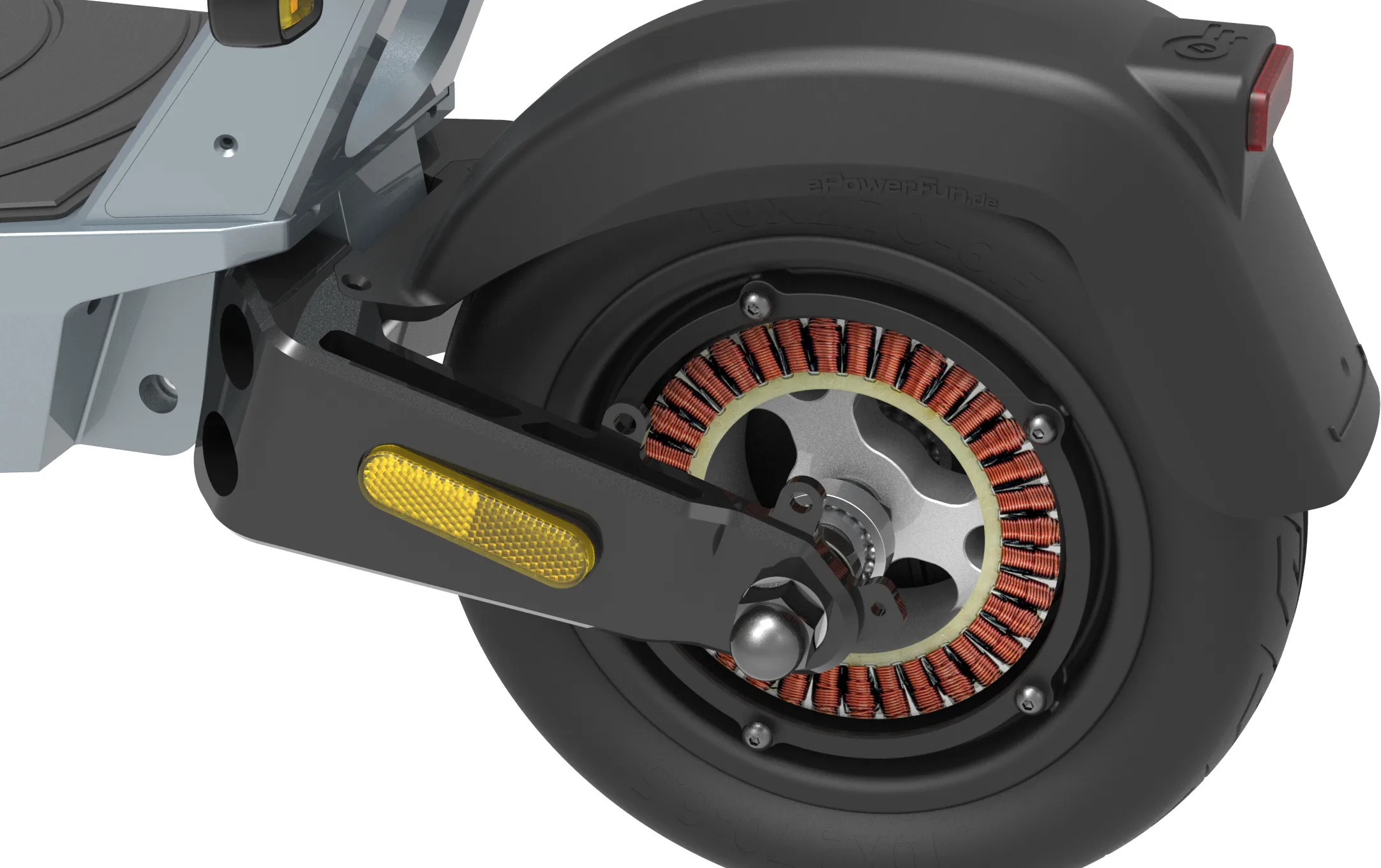 Motor des ePF Elektrorollers – leistungsstarker E-Scooter-Antrieb für hohe Wattzahl, starke Beschleunigung und zuverlässige Performance im urbanen Einsatz