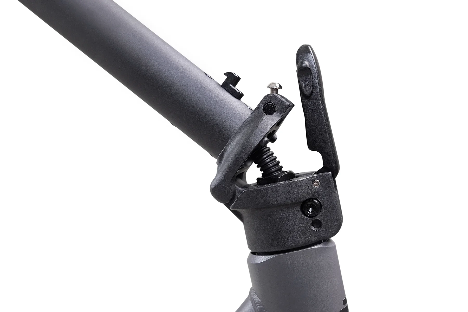Klappmechanismus des ePF-2 Elektrorollers – stabiler und benutzerfreundlicher Faltmechanismus für einfachen Transport und platzsparende Aufbewahrung des klappbaren E-Scooters mit Straßenzulassung