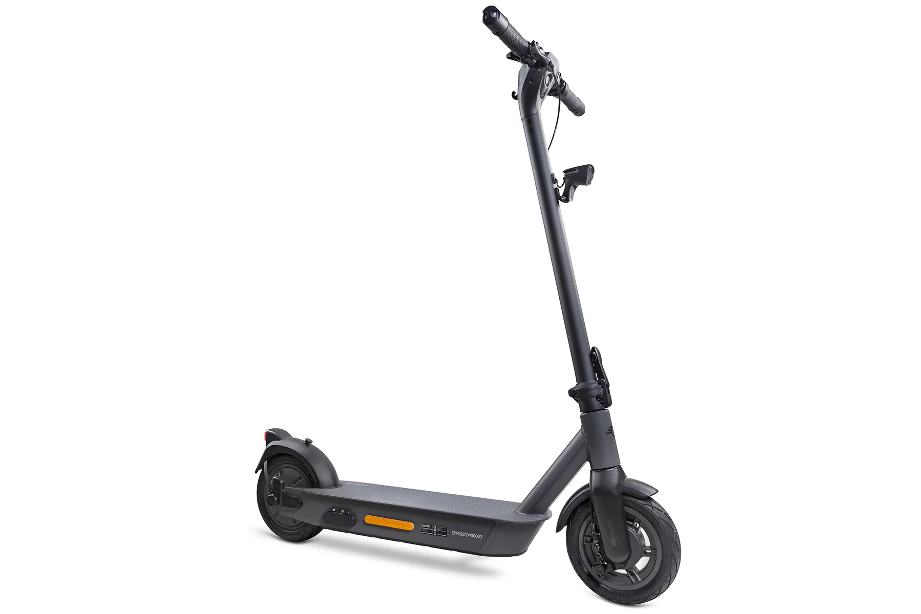 Seitenansicht rechts des ePF-2 Elektrorollers – schlanker, klappbarer E-Scooter mit Straßenzulassung, leichter Rahmen und modernes Design für urbane Mikromobilität