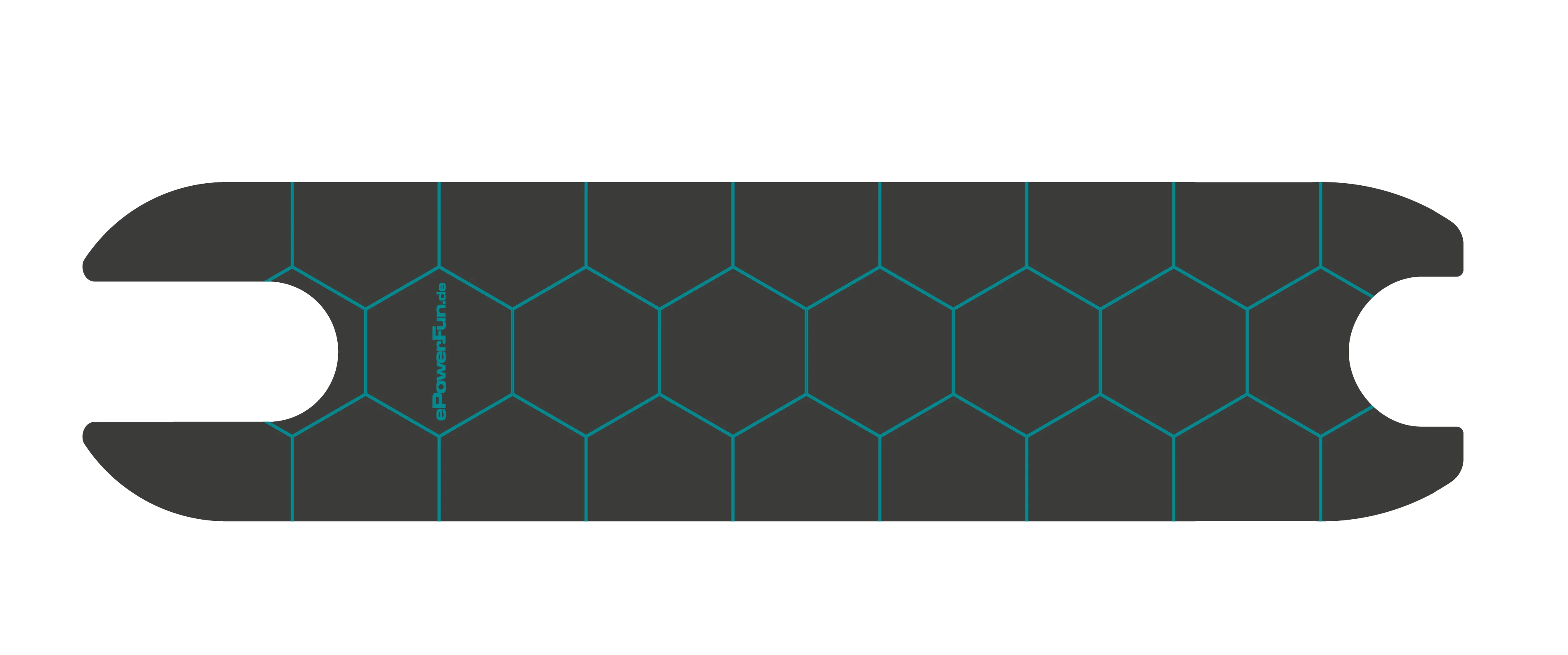Sandpaper-Griptape des ePF-1 E-Scooters, rutschfest für sicheren Halt, ideal für Elektromobilität, Mikromobilität und nachhaltige Mobilität.