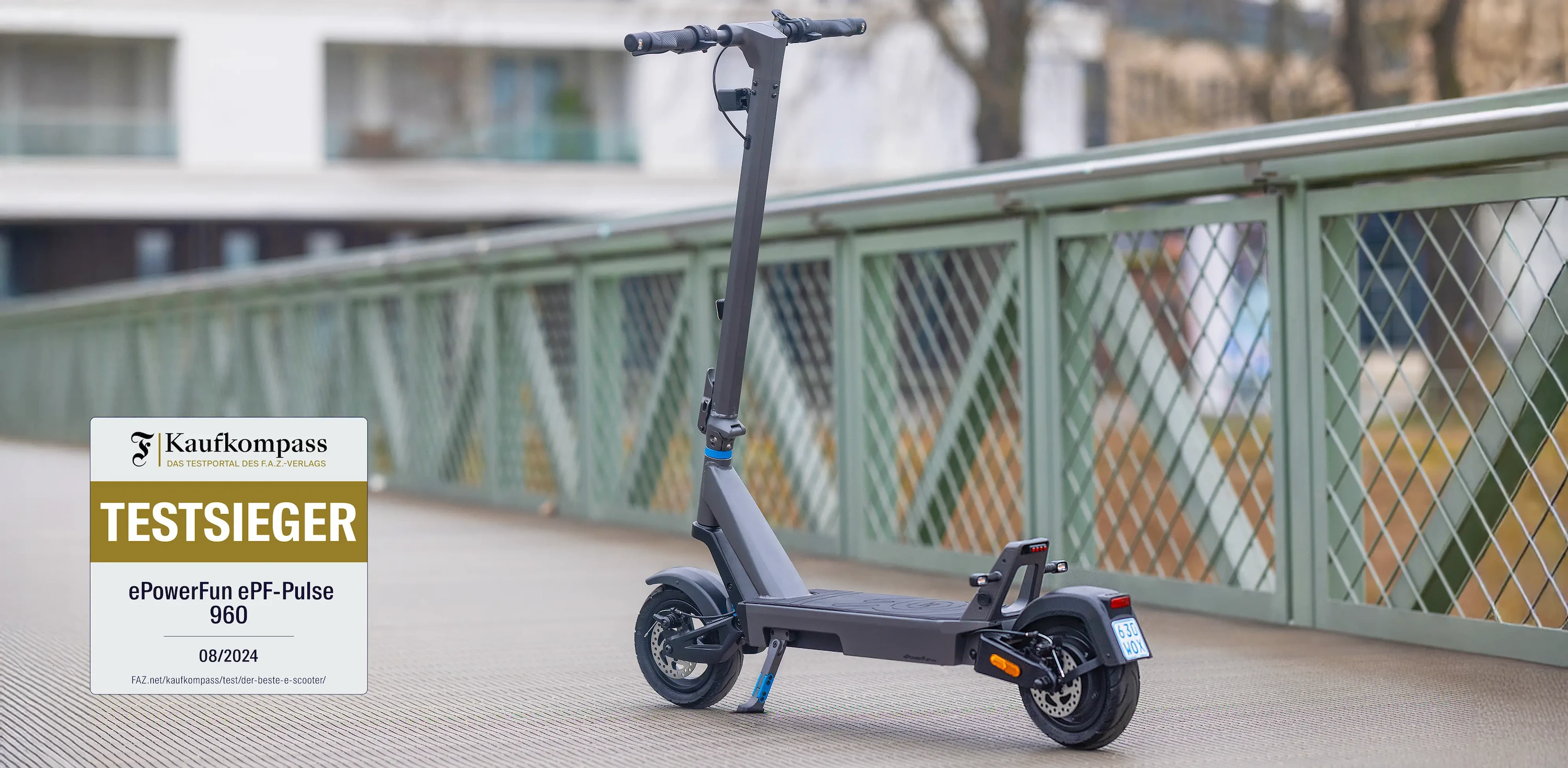 ePF PULSE – FAZ-Testsieger E-Scooter mit Straßenzulassung und hoher Reichweite für nachhaltige Mikromobilität