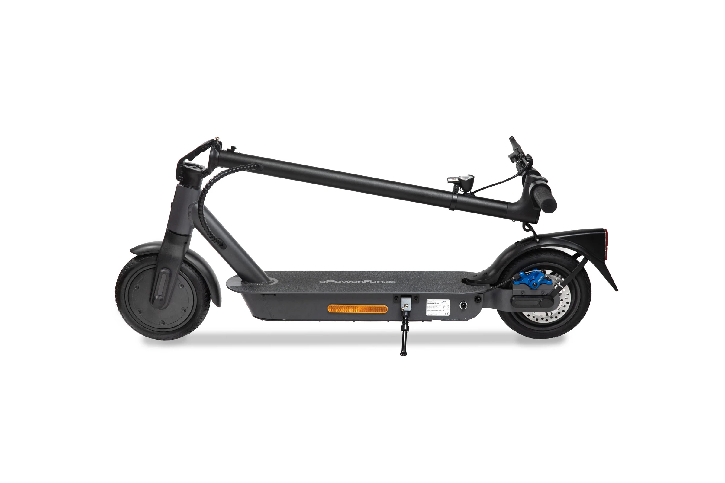 Zusammengeklappter ePF-1 Elektroroller – kompakter und leichter E-Scooter mit klappbarem Design für einfache Mitnahme und platzsparende Aufbewahrung, ideal für urbane Mikromobilität