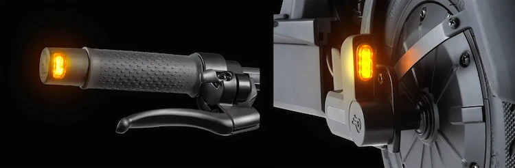 Blinker am ePF-2 PRO Elektroroller – klare und gut sichtbare Blinkanzeige für sichere Fahrtrichtungsanzeige und erhöhte Verkehrssicherheit
